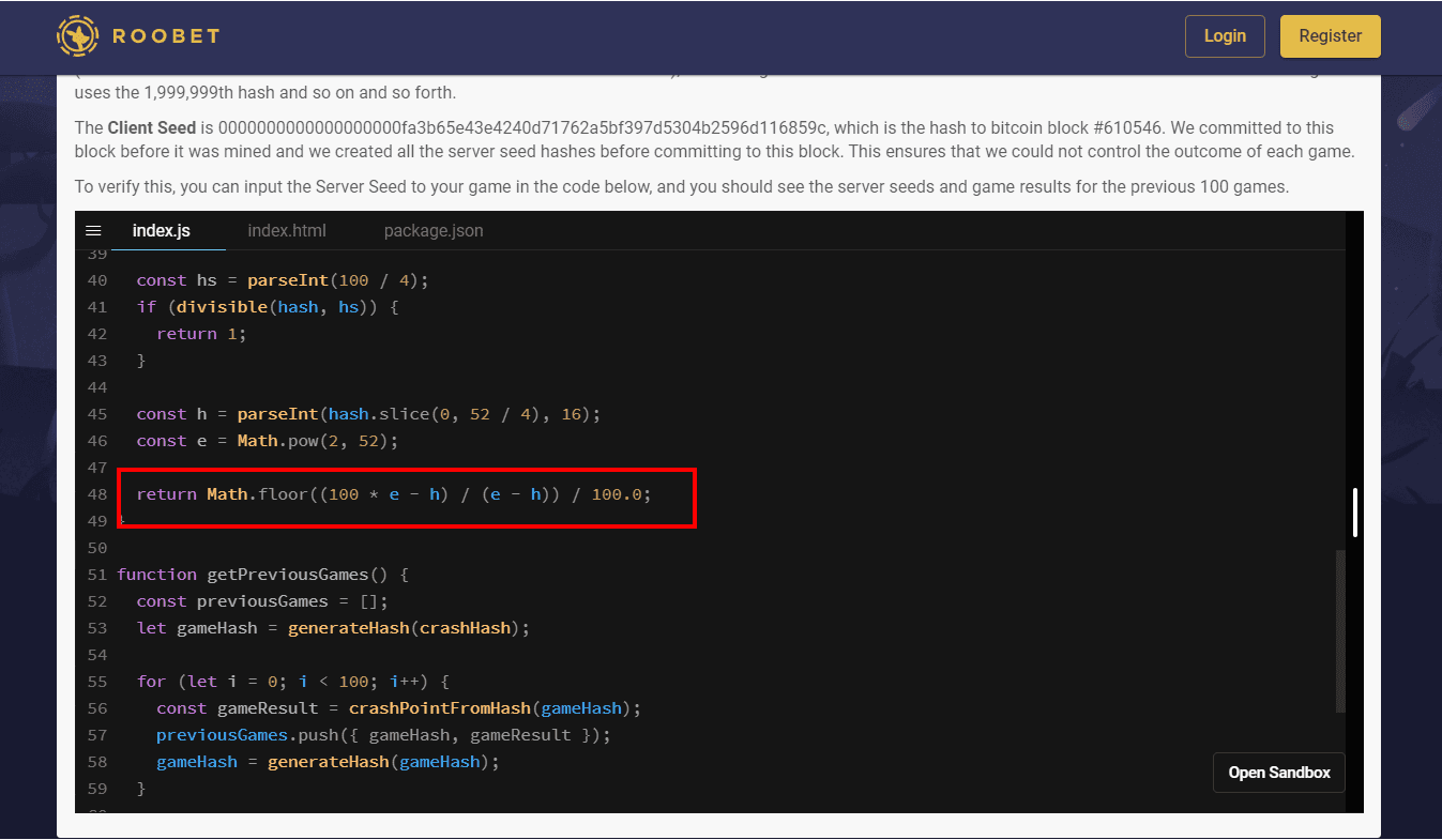 Roobet Equation